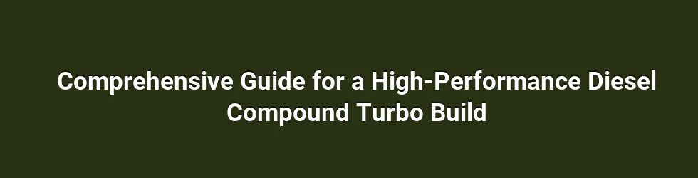 Understanding the Principles of Compound Turbo Systems