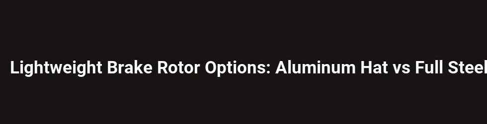 Weight, Heat, and Structural Dynamics: Why Rotor Design Matters