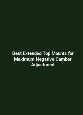 Best Extended Top Mounts for Maximum Negative Camber Adjustment