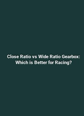 Close Ratio vs Wide Ratio Gearbox: Which is Better for Racing?
