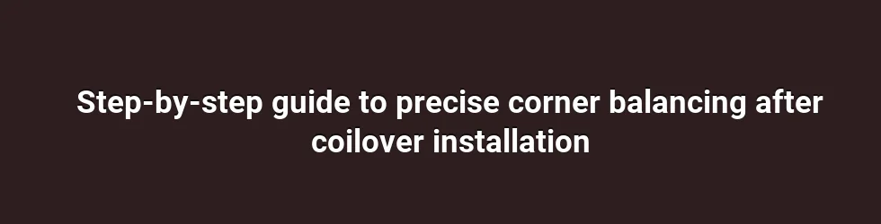 1) Establish a Level Reference and Record Corner Weights