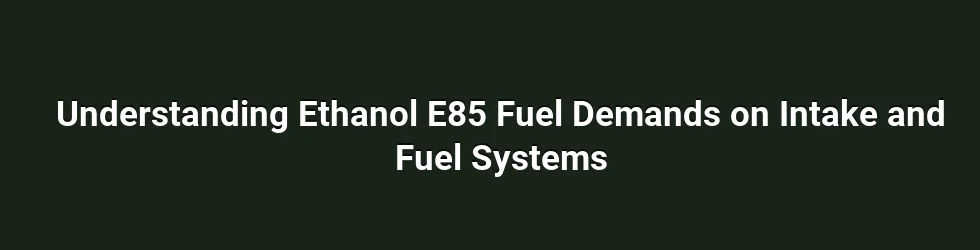 Understanding Ethanol E85 Fuel Demands on Intake and Fuel Systems