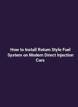 How to Install Return Style Fuel System on Modern Direct Injection Cars