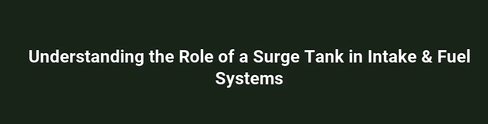Understanding the Role of a Surge Tank in Intake & Fuel Systems