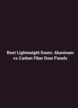 Best Lightweight Doors: Aluminum vs Carbon Fiber Door Panels