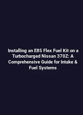 Installing an E85 Flex Fuel Kit on a Turbocharged Nissan 370Z: A Comprehensive Guide for Intake & Fuel Systems