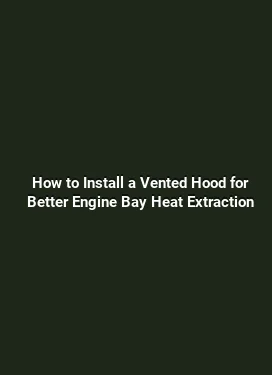 How to Install a Vented Hood for Better Engine Bay Heat Extraction