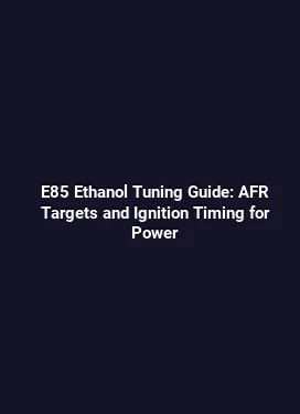 E85 Ethanol Tuning Guide: AFR Targets and Ignition Timing for Power