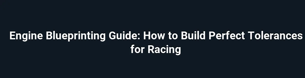 Engine Blueprinting Guide: How to Build Perfect Tolerances for Racing