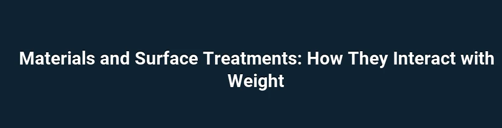 Materials and Surface Treatments: How They Interact with Weight