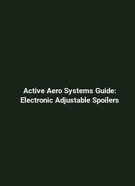Active Aero Systems Guide: Electronic Adjustable Spoilers