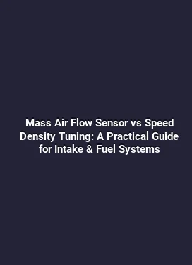 Mass Air Flow Sensor vs Speed Density Tuning: A Practical Guide for Intake & Fuel Systems