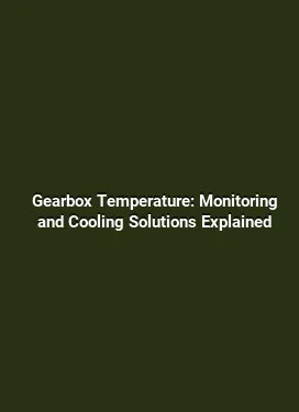 Gearbox Temperature: Monitoring and Cooling Solutions Explained