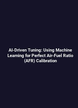 AI-Driven Tuning: Using Machine Learning for Perfect Air-Fuel Ratio (AFR) Calibration