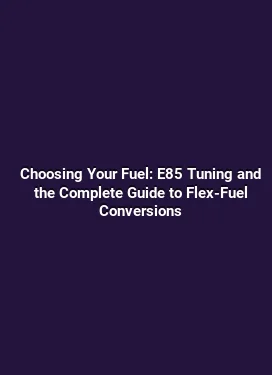 Choosing Your Fuel: E85 Tuning and the Complete Guide to Flex-Fuel Conversions
