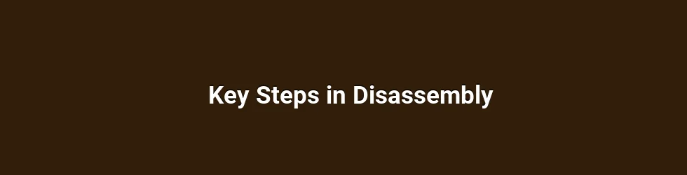 Key Steps in Disassembly