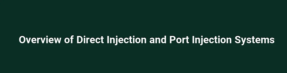 Overview of Direct Injection and Port Injection Systems