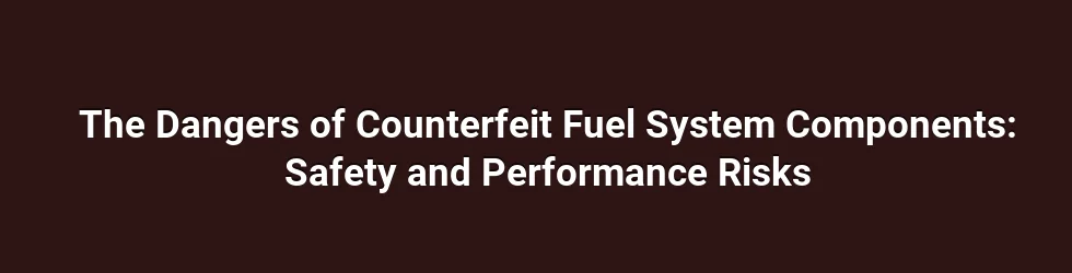 The Dangers of Counterfeit Fuel System Components: Safety and Performance Risks