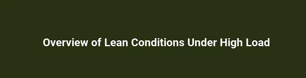Overview of Lean Conditions Under High Load