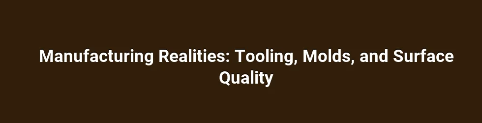 Manufacturing Realities: Tooling, Molds, and Surface Quality