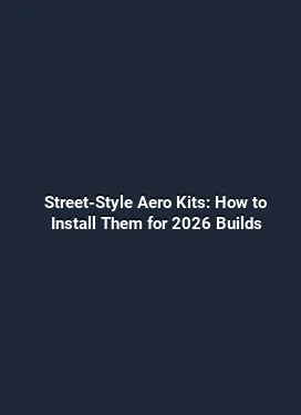 Street-Style Aero Kits: How to Install Them for 2026 Builds