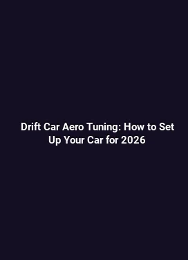 Drift Car Aero Tuning: How to Set Up Your Car for 2026