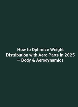 How to Optimize Weight Distribution with Aero Parts in 2025 — Body & Aerodynamics