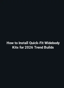 How to Install Quick-Fit Widebody Kits for 2026 Trend Builds